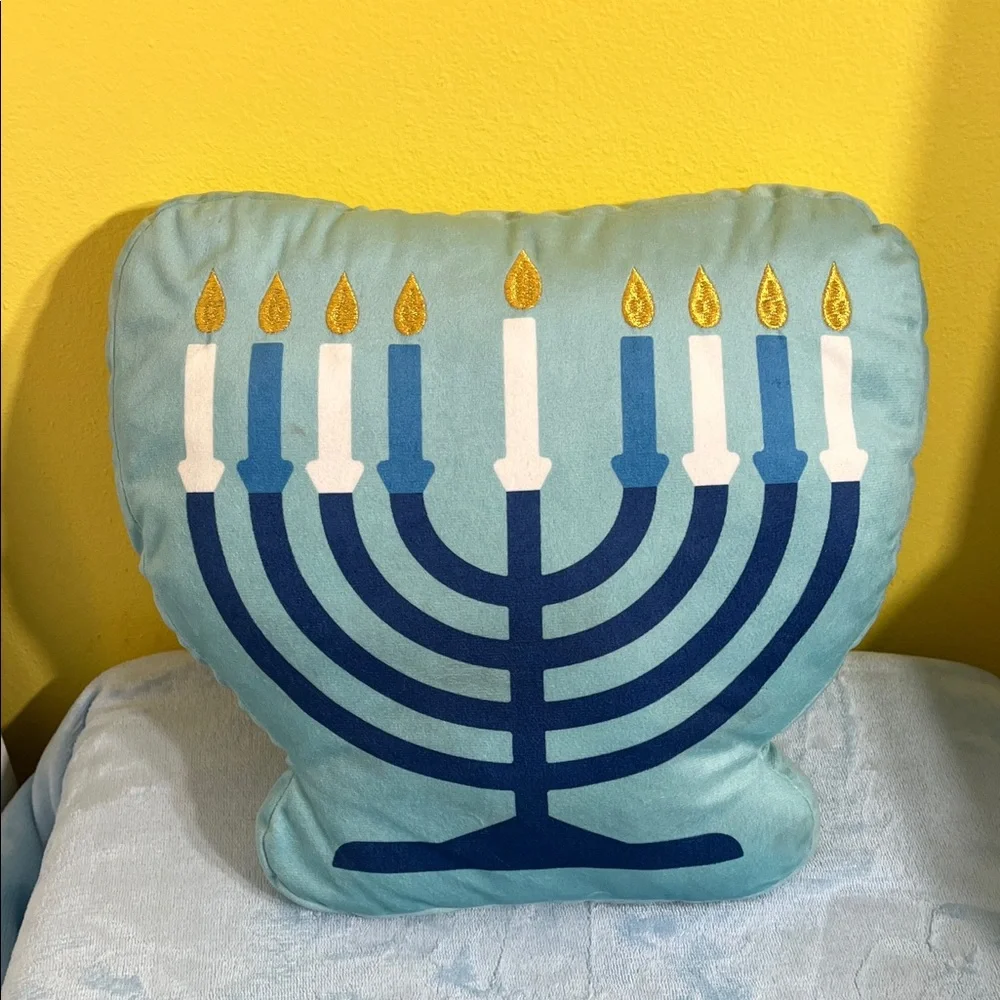 Hanukkah Menorah Decorative Pillow – New Without Tags